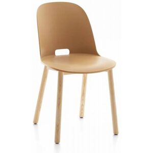 EMECO ALFI CHAIR HIGH BACK chaise avec le dossier haut (Sable et frene clair - Polypropylene et fibre de bois recycle)