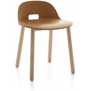 EMECO ALFI CHAIR LOW BACK chaise avec le dossier bas (Sable et frene clair - Polypropylene et fibre de bois recycle)