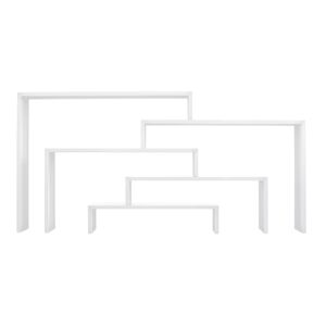 ZEUS set de 5 consoles BABILONIA XL BIG IRONY (Blanc gaufre - Tôle naturelle pliee a la presse)