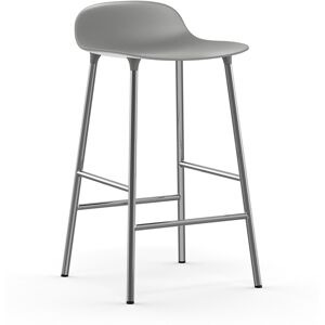 Normann Copenhagen FORM BARSTOOL H 65 cm avec pietement en chrome (Gris - Polipropilene e acciaio cromato)