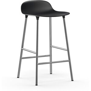 Normann Copenhagen FORM BARSTOOL H 65 cm avec pietement en chrome (Noir - Polipropilene e acciaio cromato)