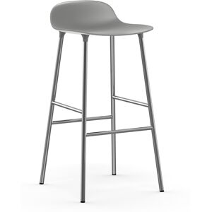 Normann Copenhagen FORM BARSTOOL H 75 cm avec pietement en chrome (Gris - Polipropilene e acciaio cromato)