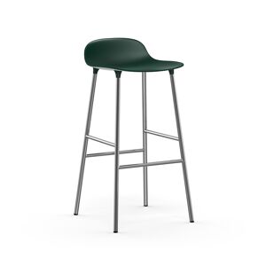 Normann Copenhagen FORM BARSTOOL H 75 cm avec pietement en chrome (Vert - Polipropilene e acciaio cromato)