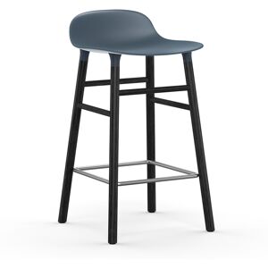 Normann Copenhagen FORM BARSTOOL H 65 cm avec pietement en bois noir (Bleu - Polipropilene e legno nero)