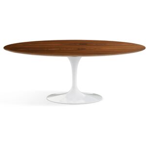 KNOLL table ovale TULIP collection Eero Saarinen 198x121 cm (Base blanche / plateau Santos Palissandro - Bois et aluminium)