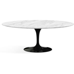 KNOLL table ovale TULIP collection Eero Saarinen 198x121 cm (Base noire / plateau Statuarietto - marbre et aluminium)