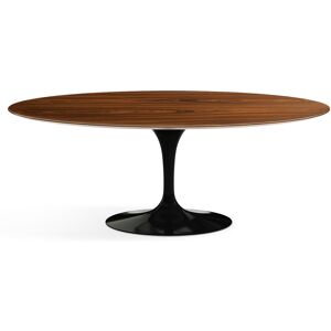 KNOLL table ovale TULIP collection Eero Saarinen 198x121 cm (Base noire / plateau Santos Palissandro - Bois et aluminium)