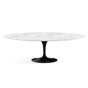 KNOLL table ovale TULIP collection Eero Saarinen 244x137 cm (Base noire / plateau Statuarietto - marbre et aluminium)