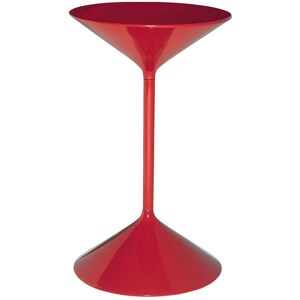 ZANOTTA table basse TEMPO (H 50 cm Rouge - Poliuretano et acier)