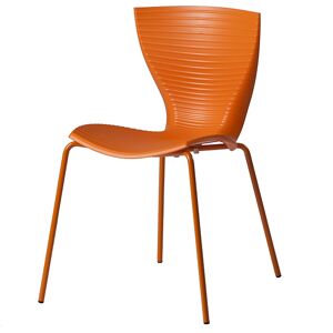 SLIDE set de 2 chaises GLORIA (Orange - polypropylene et acier)