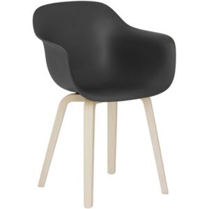 MAGIS fauteuil SUBSTANCE PLYWOOD (Noir - Frene naturel et polypropylene)