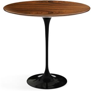 KNOLL table basse ovale TULIP collection Eero Saarinen 57x38 cm (Base noire / plateau Santos Palissandro - Bois et aluminium)