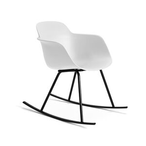 Infiniti chaise fauteuil a bascule SICLA ROCKING (Blanc - Polypropylene et acier verni noir)
