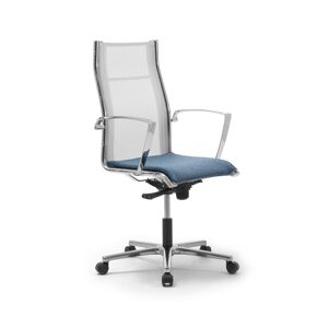 LEYFORM fauteuil de bureau haute ORIGAMI RX 70211 (Cat. B et resille - aluminium, acier chrome et tissu)