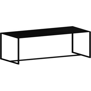 ZEUS table rectangulaire BIG BROTHER (L 240 cm - metal noir cuivre sable et HPL noir)