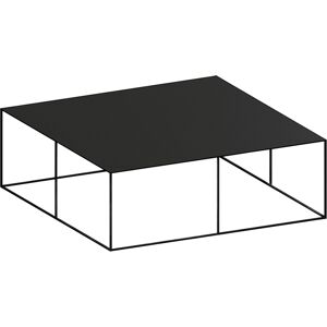 ZEUS table basse carre SLIM IRONY LOW TABLE (L 70 cm - metal verni noir cuivre sable)