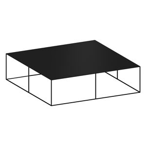ZEUS table basse carre SLIM IRONY LOW TABLE (L 124 cm - metal verni noir cuivre sable)
