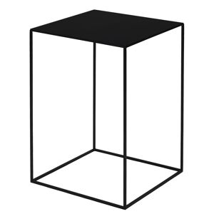 ZEUS table basse carre SLIM IRONY LOW TABLE 41 x 41 cm (H 64 cm - metal verni noir cuivre sable)