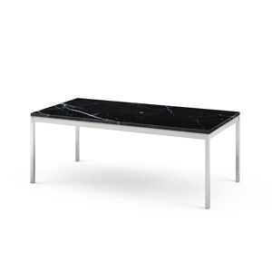 KNOLL table basse FLORENCE KNOLL 114 x 57 x H 43 cm (Marmo Nero Marquina - Acier chrome poli)