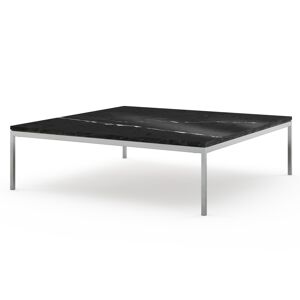 KNOLL table basse FLORENCE KNOLL 120 x 120 x H 35 cm (Marmo Nero Marquina - Acier chrome poli)