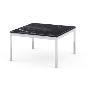 KNOLL table basse FLORENCE KNOLL 60 x 60 x H 35 cm (Marmo Nero Marquina - Acier chrome poli)