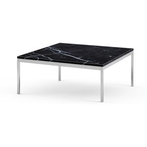 KNOLL table basse FLORENCE KNOLL 90 x 90 x H 35 cm (Marmo Nero Marquina - Acier chrome poli)