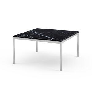 KNOLL table basse FLORENCE KNOLL 90 x 90 x H 48 cm (Marmo Nero Marquina - Acier chrome poli)