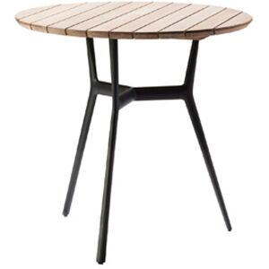 TRIBÙ table bistrot Ø 80 cm d'exterieur BRANCH (Wenge - Aluminium et Teak)