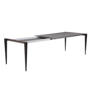 HORM table extensible a rallonge rectangulaire BOLERO avec plateau en Fenix acier Hamilton (172 x 98 cm noyer canaletto - Bois massift, Fenix et [...]