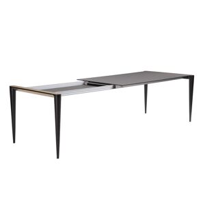 HORM table extensible a rallonge rectangulaire BOLERO avec plateau en Fenix acier Hamilton (172 x 98 cm chene naturel - Bois massift, Fenix et [...]