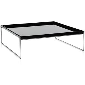 KARTELL table basse TRAYS 80 x 80 cm (Noir - PMMA et acier chrome)