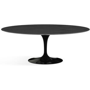 KNOLL table ovale TULIP collection Eero Saarinen 198x121 cm (Base noire / plateau en chene noirci - Bois et aluminium)