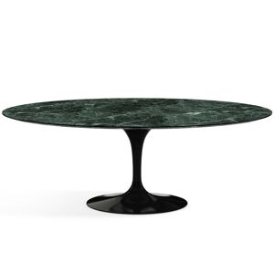 KNOLL table ovale TULIP collection Eero Saarinen 244x137 cm (Base noire / plateau Verde Alpi satin - marbre et aluminium)