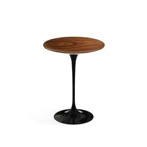 KNOLL table ronde TULIP Ø 41 cm collection Eero Saarinen (Base noire / plateau Santos Palissandro - Bois et aluminium)