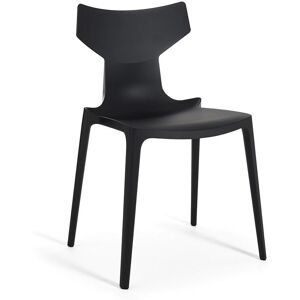 KARTELL set de 2 chaises RE-CHAIR (Noir - Technopolymere thermoplastique recycle a partir de dosettes de cafe Illy)