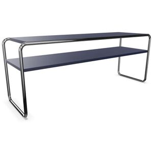 THONET table basse B 10/1 (Blue black - Hetre II and acier chromee)