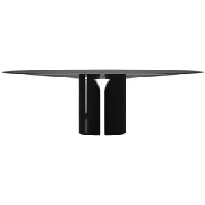 MDF ITALIA table ovale NVL TABLE 200x120 cm (Noir brillant - Polyurethane rigide haute densite)