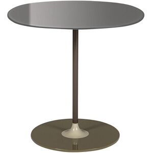 KARTELL table basse THIERRY 45 x 45 cm (Gris - Verre trempe peint au dos et acier peint)