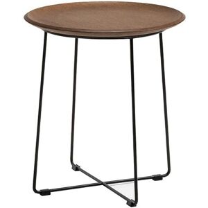 KARTELL table basse AL WOOD (Placage fonce - Bois courbe et acier peint en noir)