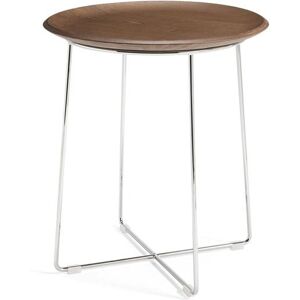 KARTELL table basse AL WOOD (Frene fonce - Bois courbe et acier chrome)