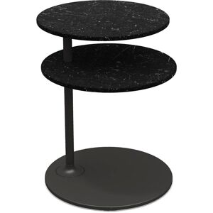 MOLTENI & C table basse VICINO TABLE (Structure etain / plateaux Nero Marquina - Marbre et metal)