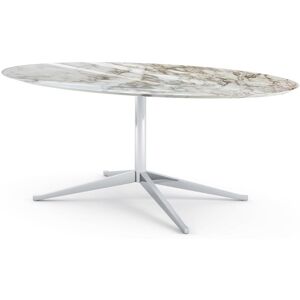 KNOLL table ovale FLORENCE KNOLL 198 x 121 cm (Calacatta poli - Marbre et acier chrome)