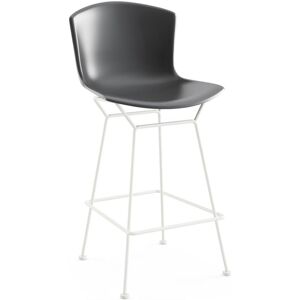 KNOLL tabouret hauteur comptoir BERTOIA Anniversary Edition (Structure blanche / Coque gris - Acier verni / Polypropylene)