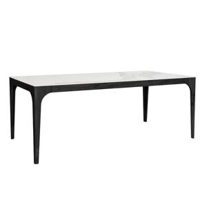 COLICO table extensible CARGO 160(210-260)x90 cm (Calacatta or mat - Chene noir absolu et Gres effet Marbre)
