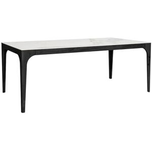 COLICO table extensible CARGO 160(210-260)x90 cm (Calacatta or brillant - Chene noir absolu et Gres effet Marbre)