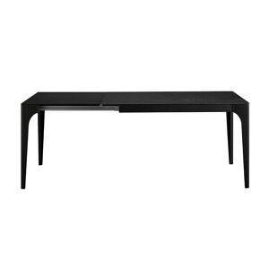COLICO table extensible CARGO 160(210-260)x90 cm (Nero Marquina poli - Chene noir absolu et Gres effet Marbre)