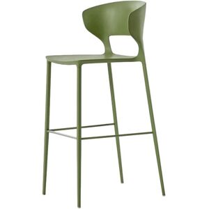 DESALTO tabouret KOKI H 80 cm (Vert moss - Poliuretano et acier)