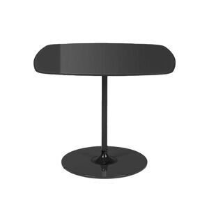 KARTELL table basse THIERRY 50 x 50 cm (Noir - Verre trempe peint au dos et acier peint)