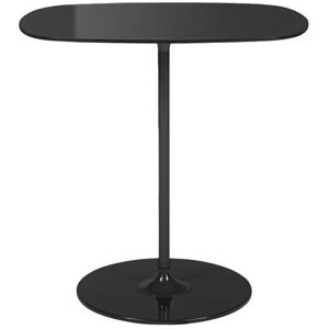 KARTELL table basse THIERRY 33 x 50 cm (Noir - Verre trempe peint au dos et acier peint)