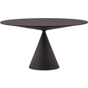 DESALTO table ovale CLAY CANVAS 160 x 110 cm (Aubergine - Base en polyurethane et plateau en MDF entierement recouvert de fibres textiles [...]